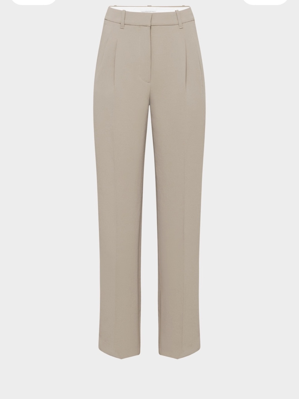 Aritzia The effortless pant crepette Straight-Leg Trousers in Light Beige